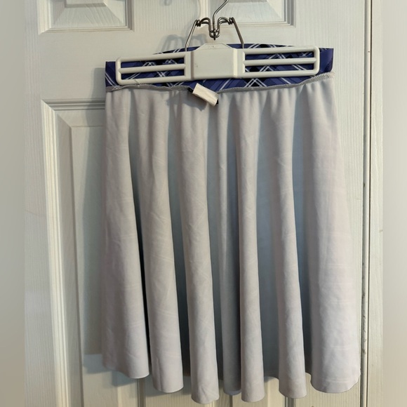 TARTAN LAVENDER POCKET SKATER SKIRT - Picture 5 of 5